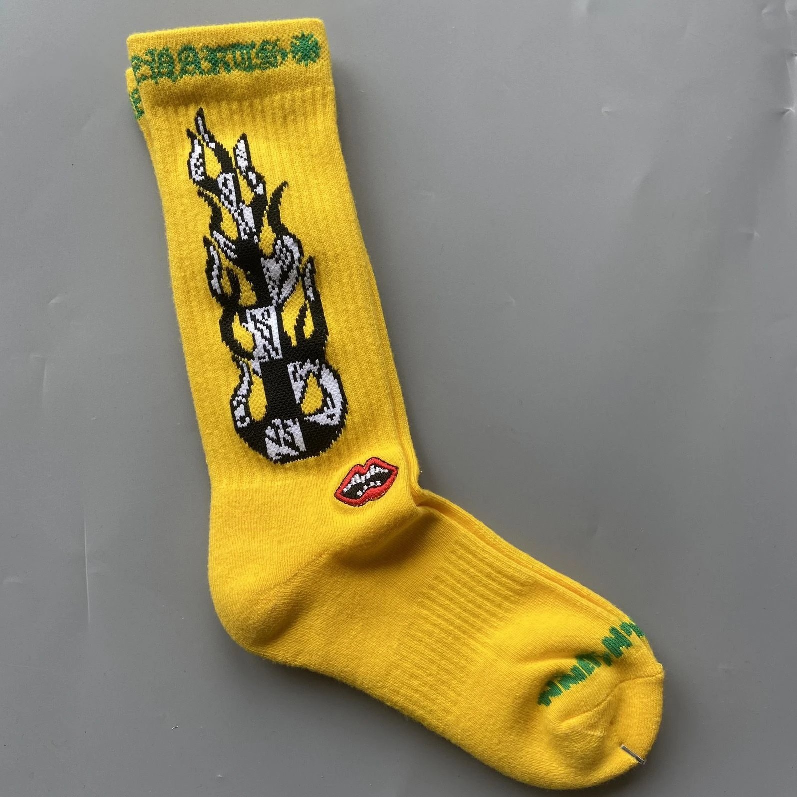 Chrome Hearts Socks Ribbed logo and lips graphic crew — Style 41