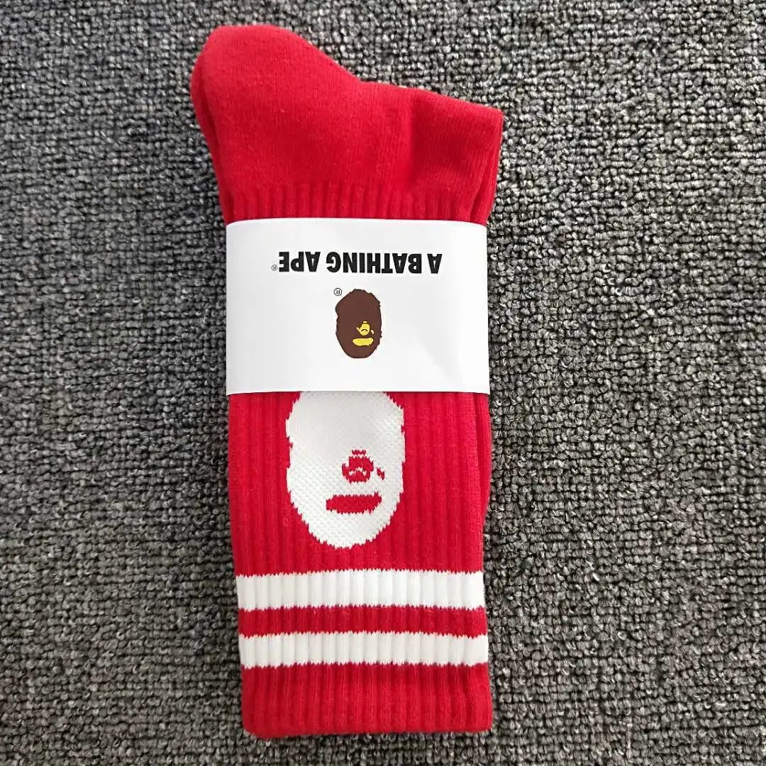 A Bathing Ape Socks Ribbed crew with Head logo — 19