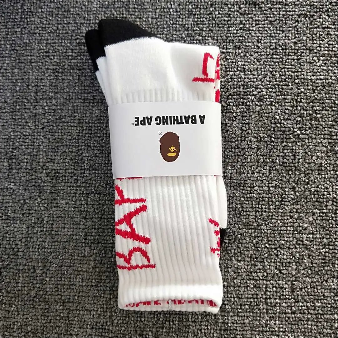 A Bathing Ape Socks Ribbed crew with Head logo — 22