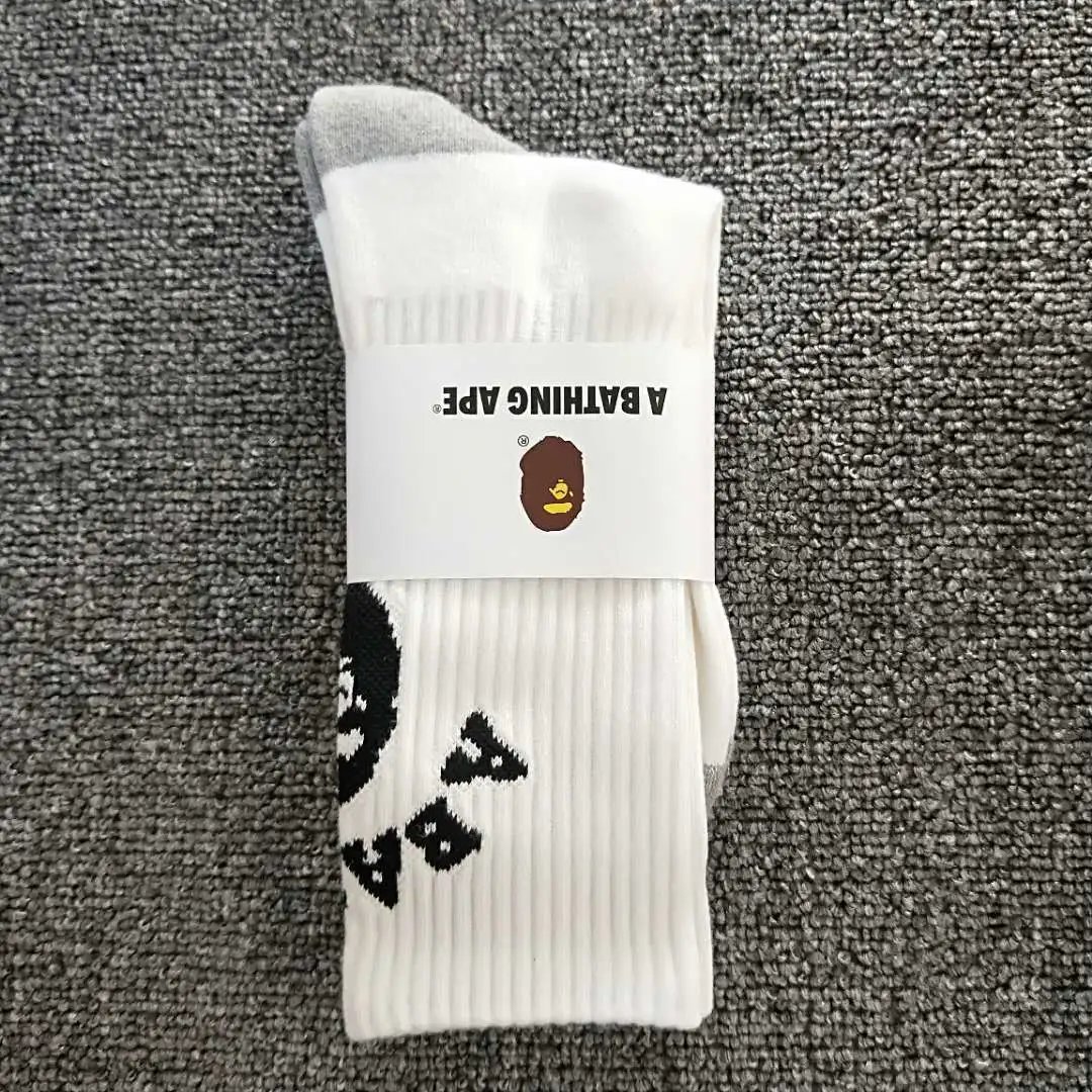 A Bathing Ape Socks Ribbed crew with Head logo — 16