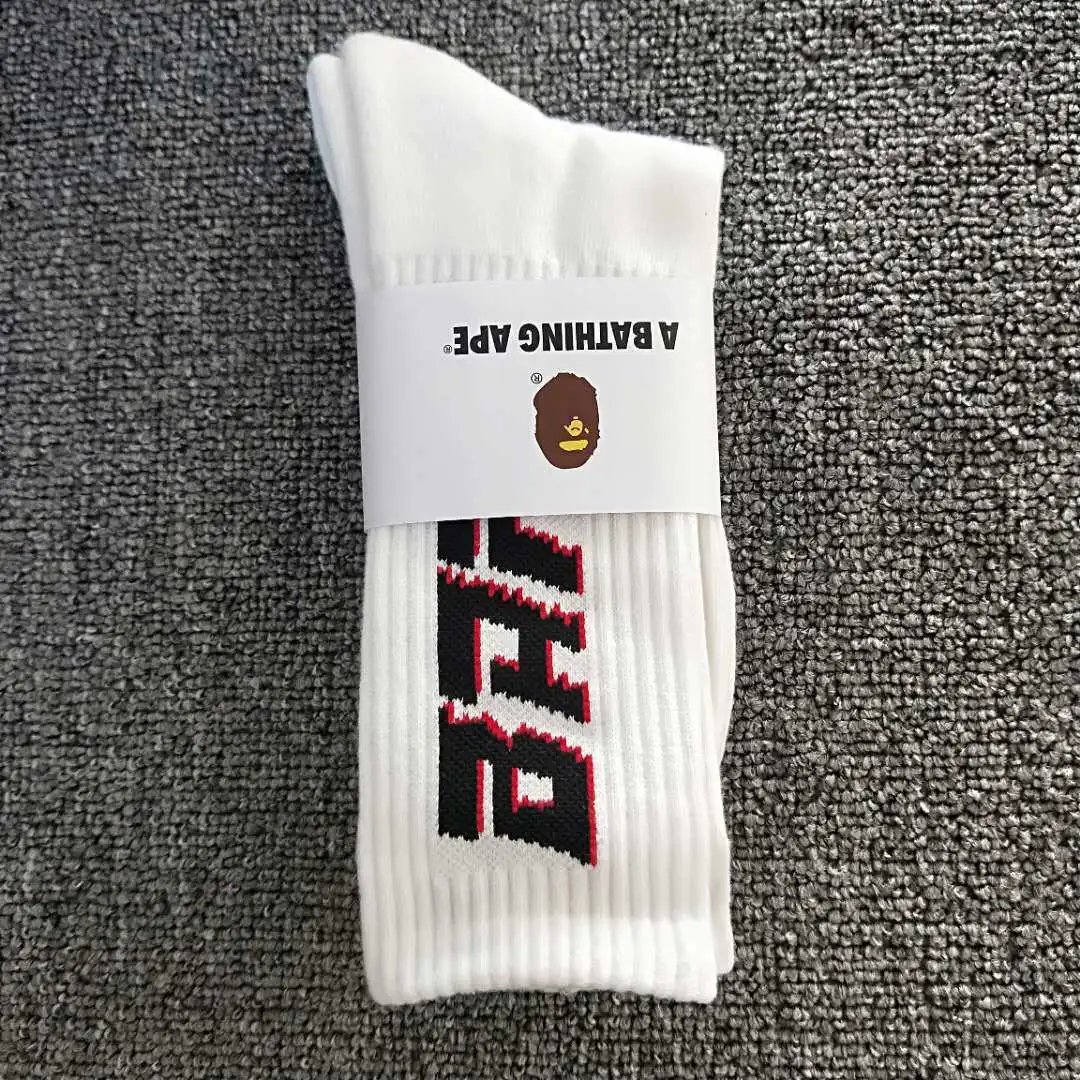 A Bathing Ape Socks Ribbed crew with Head logo — 21