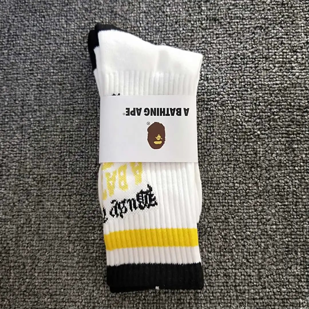 A Bathing Ape Socks Ribbed crew with Head logo — 28