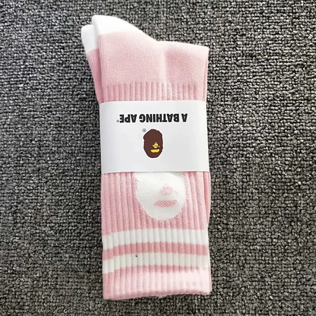 A Bathing Ape Socks Ribbed crew with Head logo product detail image 8