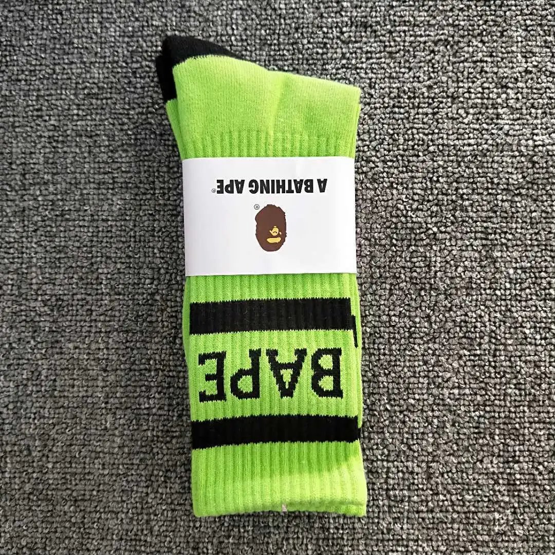 A Bathing Ape Socks Ribbed crew with Head logo — 9