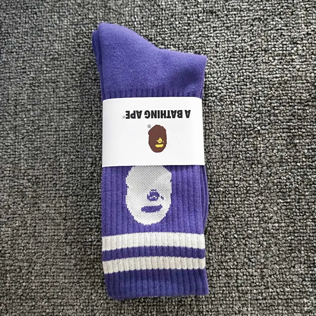 A Bathing Ape Socks Ribbed crew with Head logo — 14