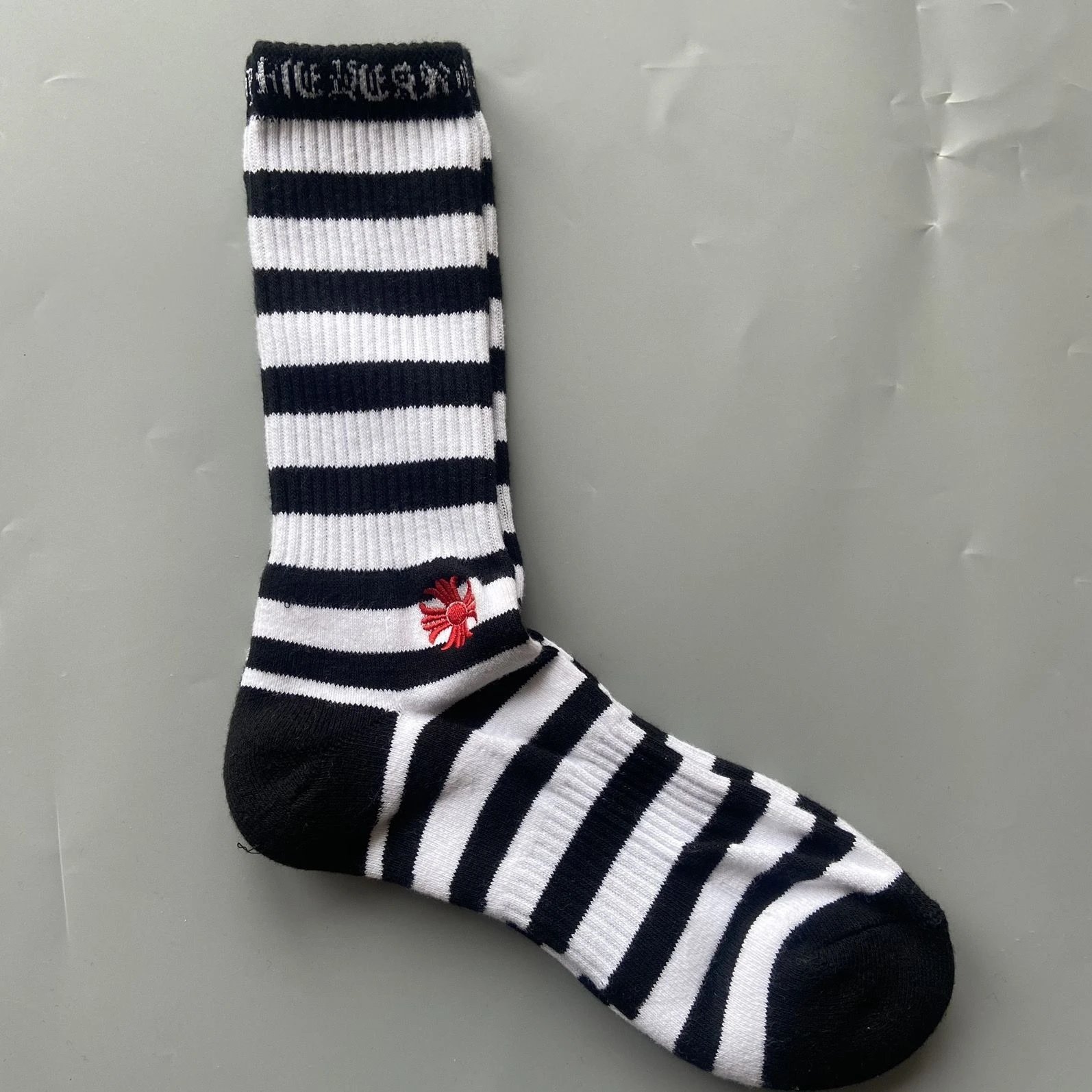 Chrome Hearts Socks Ribbed logo and lips graphic crew — Style 09