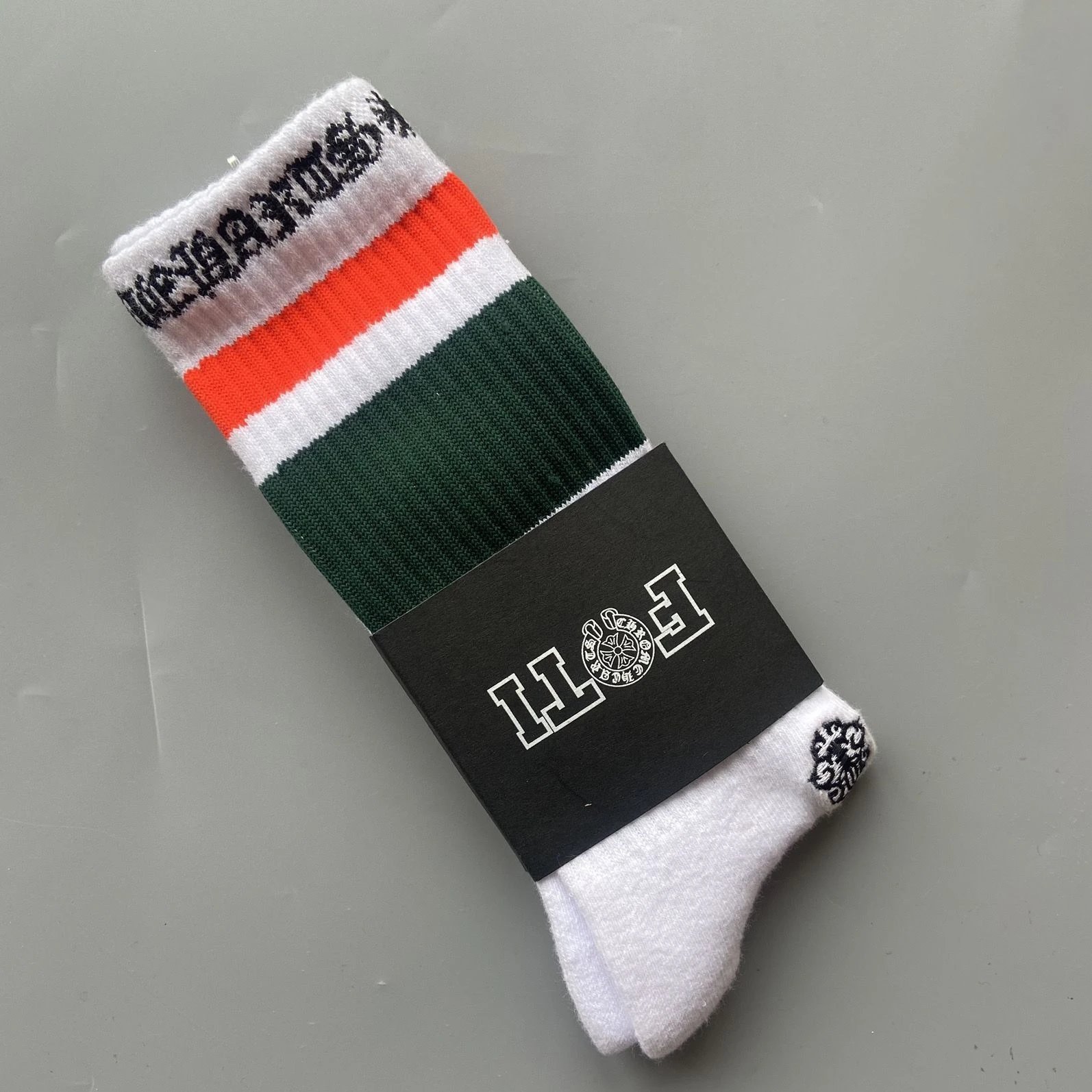 Chrome Hearts Socks Ribbed logo and lips graphic crew — Style 27