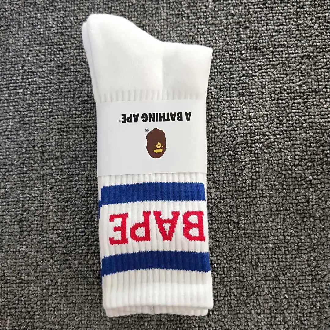 A Bathing Ape Socks Ribbed crew with Head logo — 10