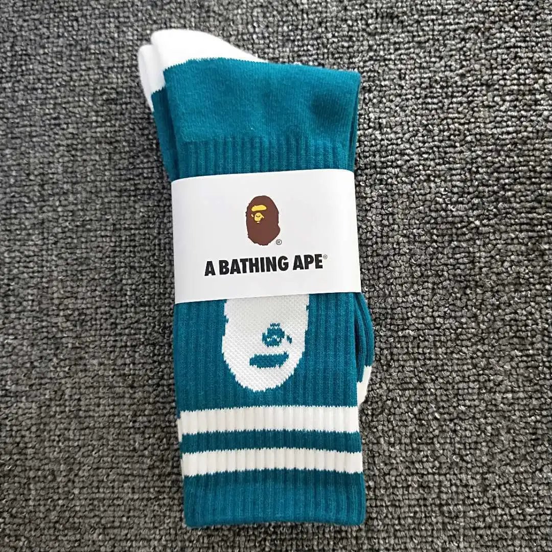 A Bathing Ape Socks Ribbed crew with Head logo — 15