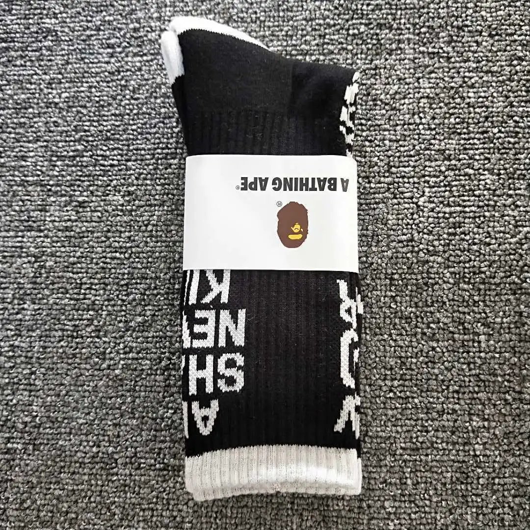 A Bathing Ape Socks Ribbed crew with Head logo — 27