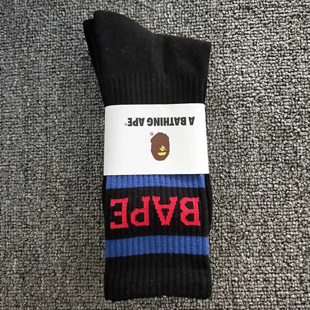 A Bathing Ape Socks Ribbed crew with Head logo — 12