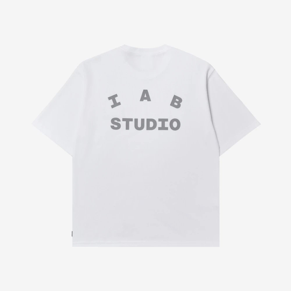 IAB Studio T-Shirts Seoul Logo Print — White-gray