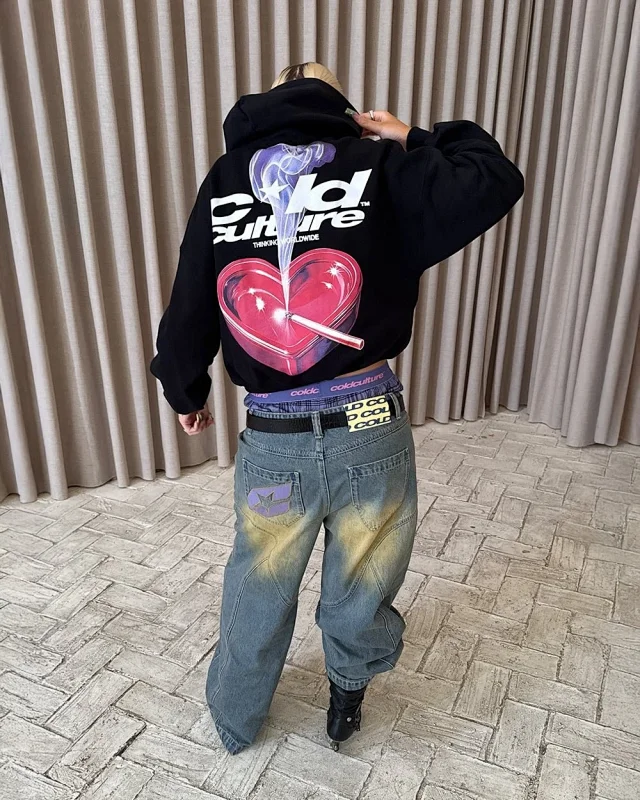 Unbranded Hoodies & Sweatshirts Oversized pullover hoodie with graphic back print product detail image 17