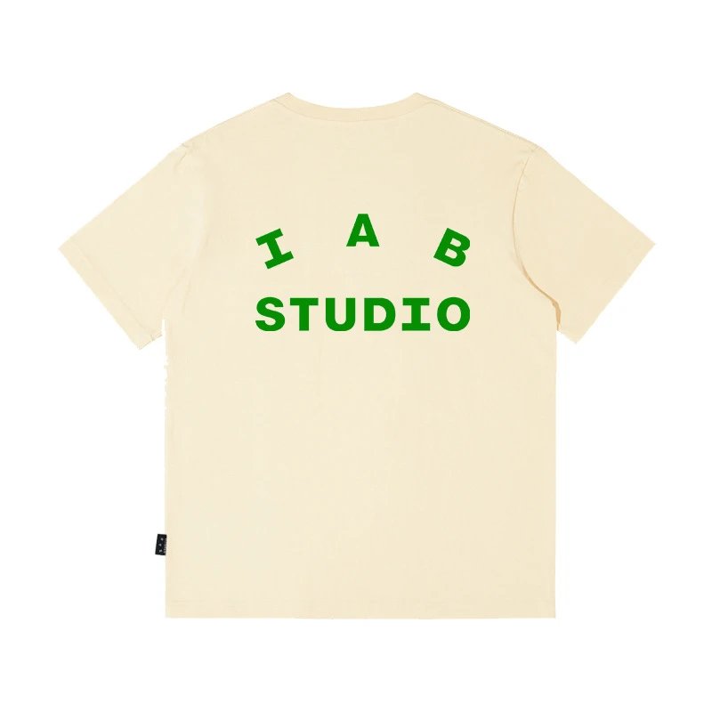 IAB Studio T-Shirts Seoul Logo Print — Light apricot color