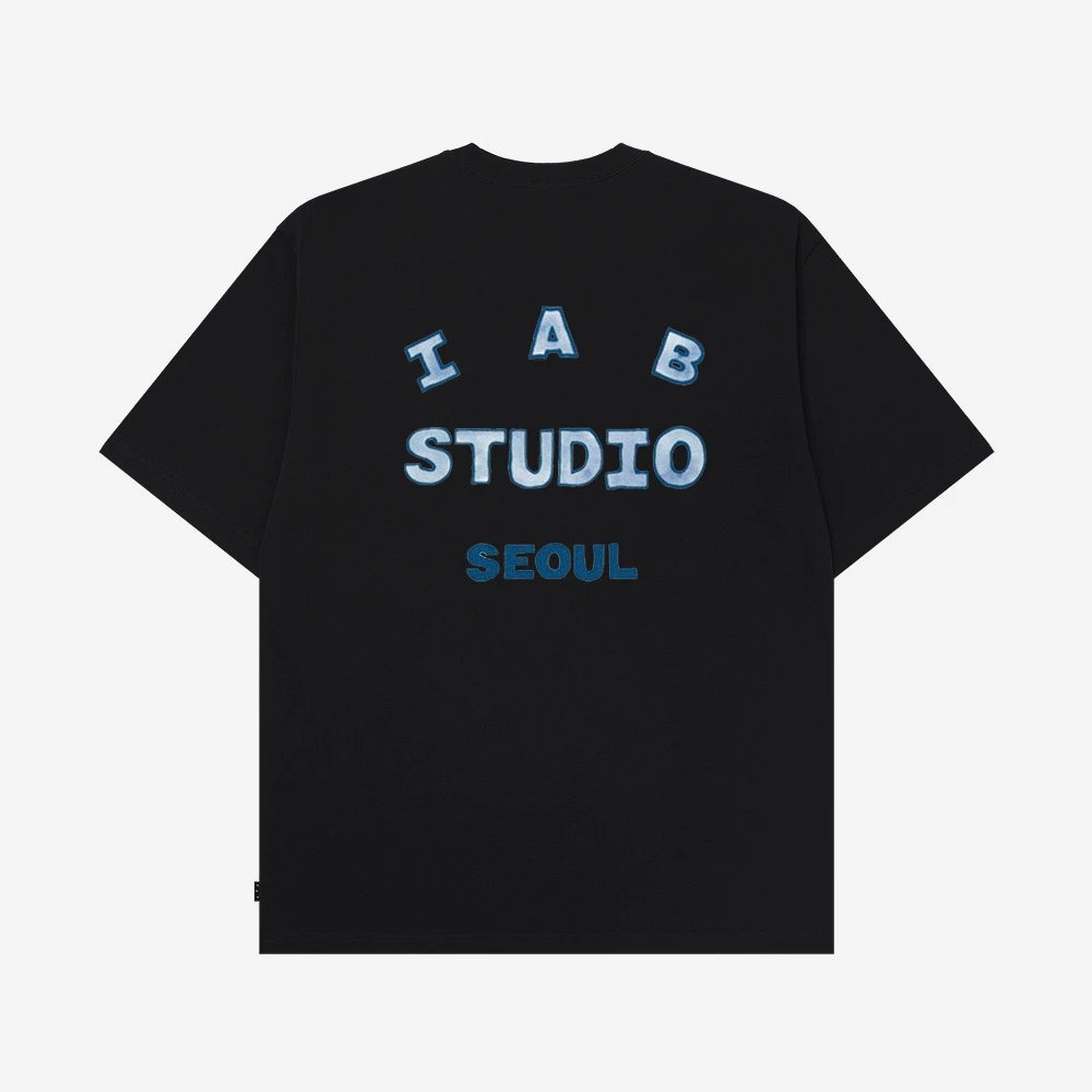 IAB Studio T-Shirts Seoul Logo Print — Black-SEOUL