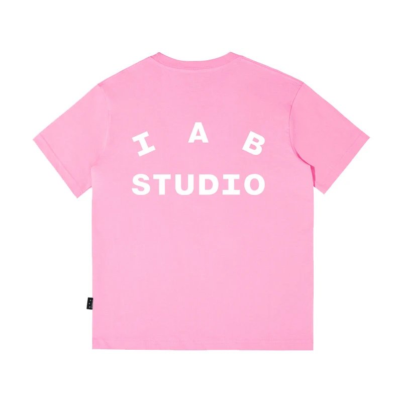 IAB Studio T-Shirts Seoul Logo Print — Pink