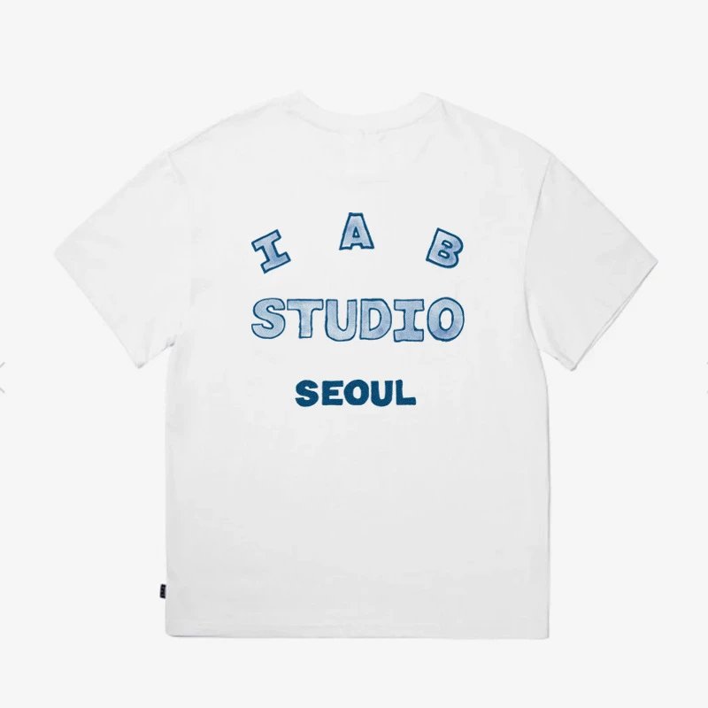 IAB Studio T-Shirts Seoul Logo Print — white-SEOUL