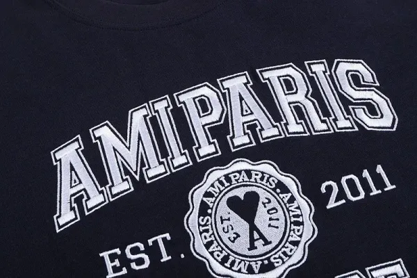 Ami Paris Collegiate Navy T-Shirt - 27