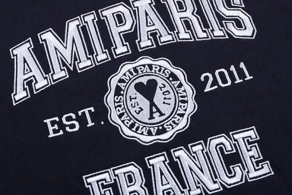 Ami Paris Collegiate Navy T-Shirt - 29