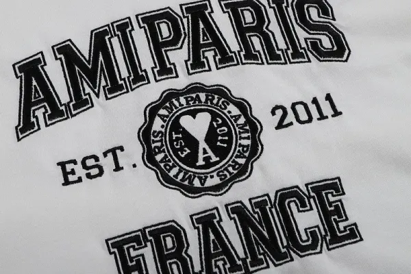 Ami Paris Collegiate Navy T-Shirt - 12