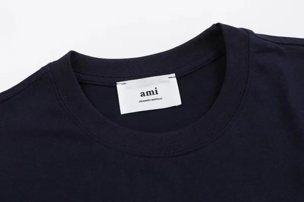 Ami Paris Collegiate Navy T-Shirt - 26