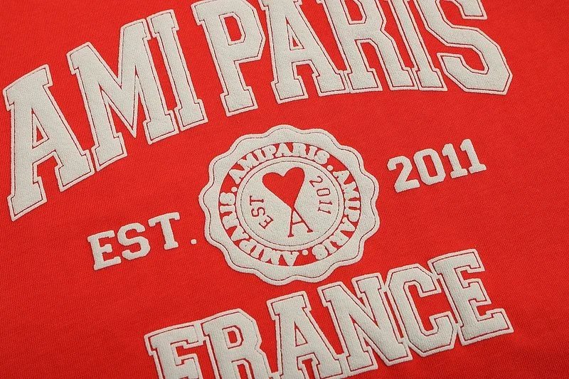 Ami Paris Collegiate Navy T-Shirt - 42