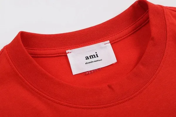 Ami Paris Collegiate Navy T-Shirt - 40