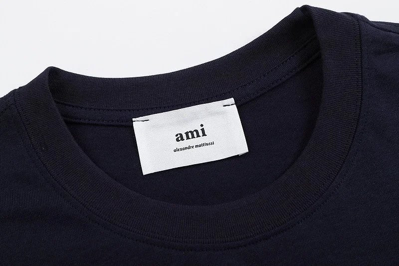 Ami Paris Collegiate Navy T-Shirt - 25