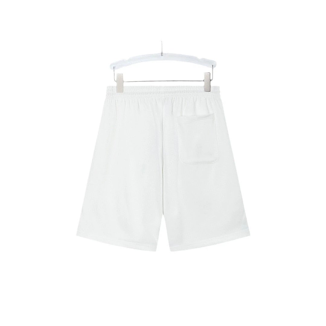 White Elastic Waist Shorts