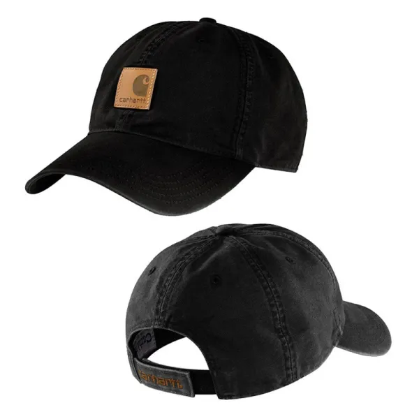 Carhartt WIP Washed Cotton Cap Black Baseball Cap - 1