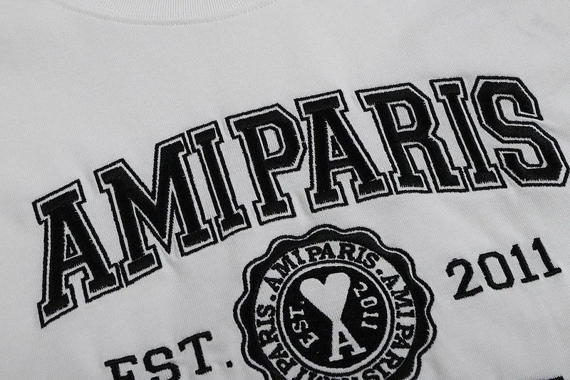 Ami Paris Collegiate Navy T-Shirt - 14