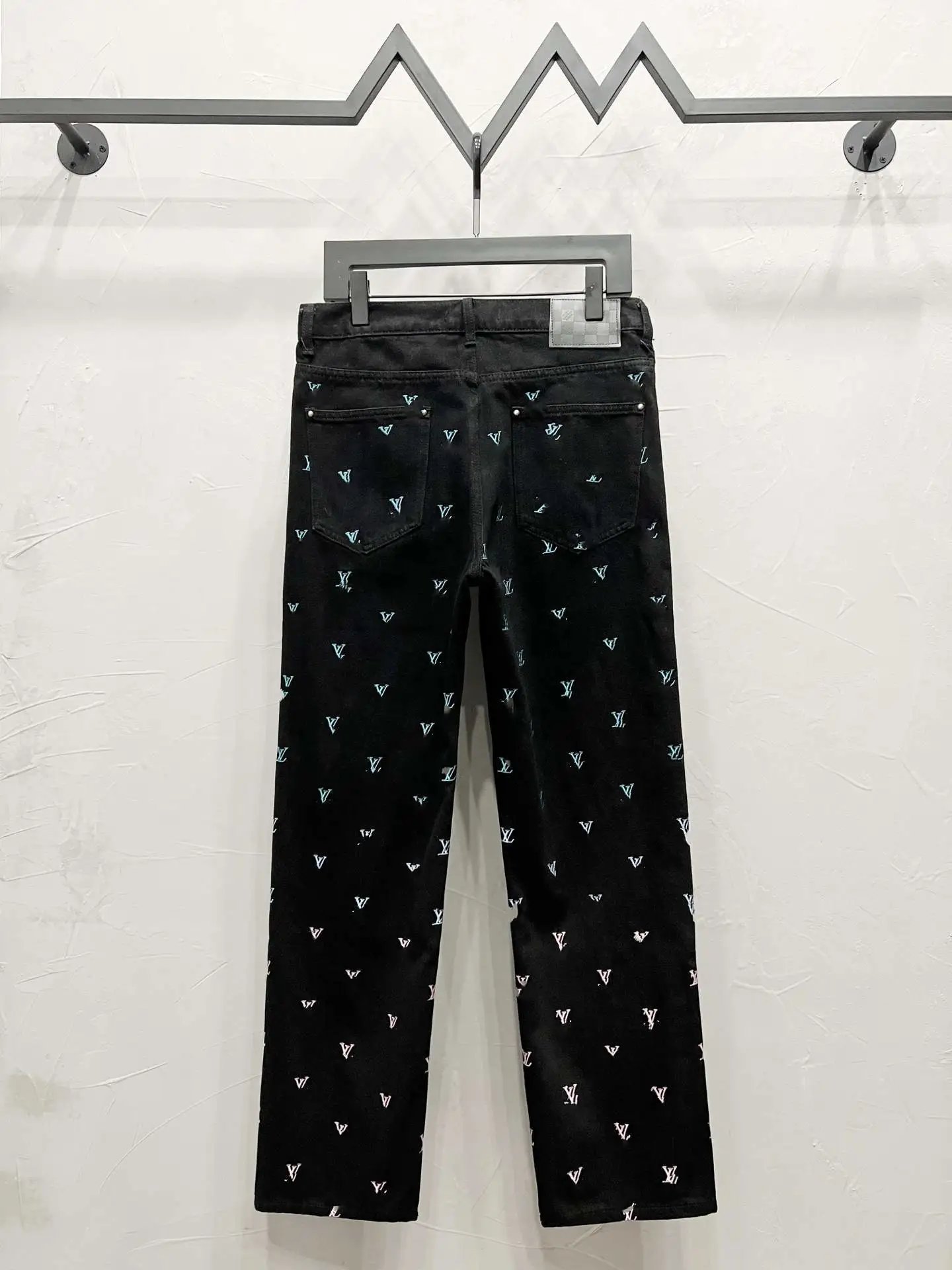Balenciaga Pixelated Patchwork Jeans Blue Multicolor - 39