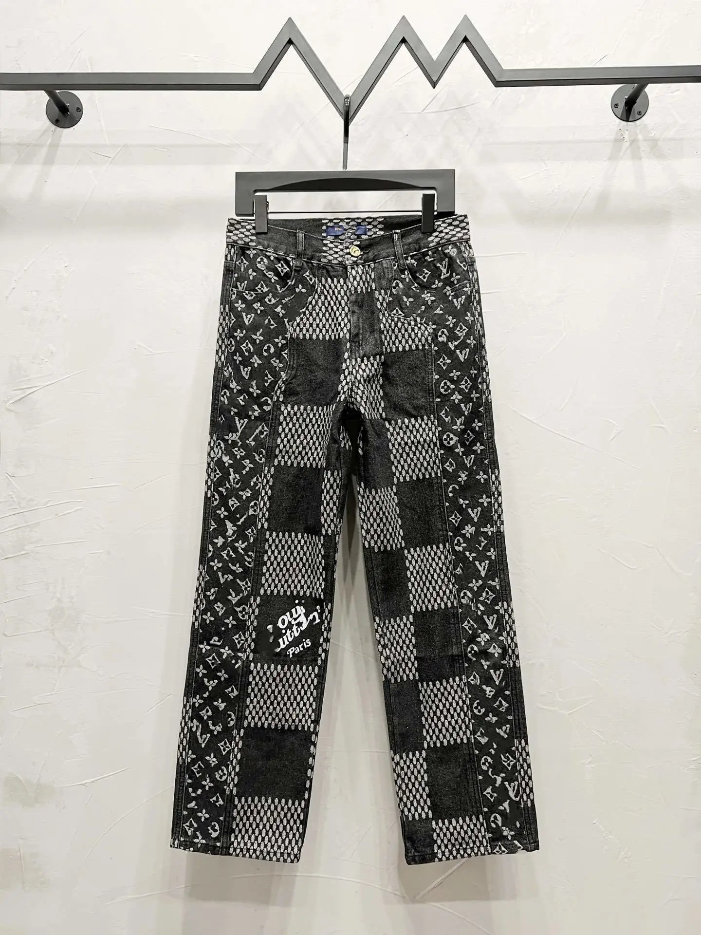 Balenciaga Pixelated Patchwork Jeans Blue Multicolor - 18