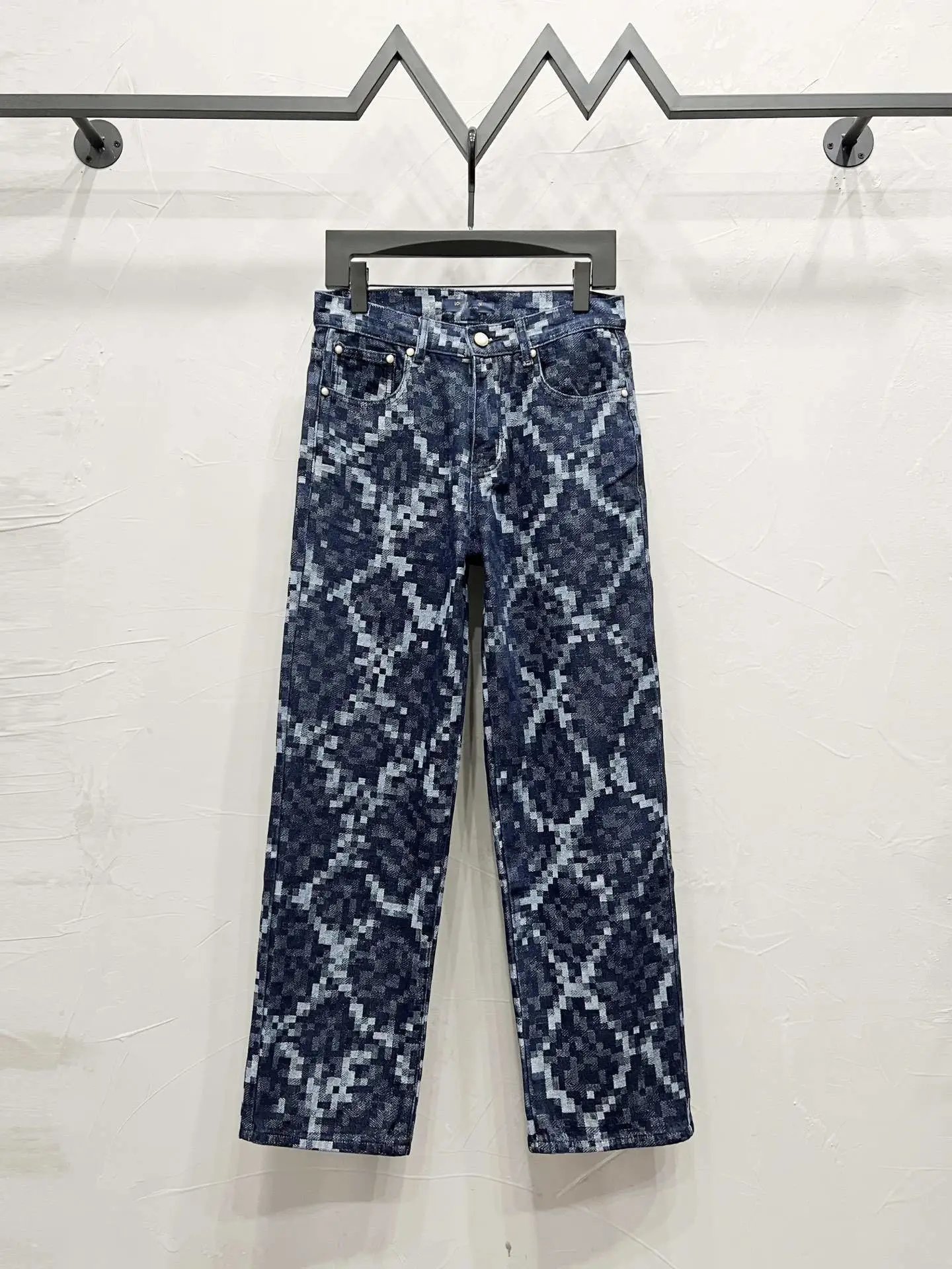 Balenciaga Pixelated Patchwork Jeans Blue Multicolor - 50