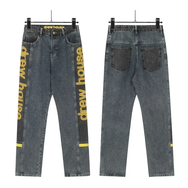 Drew House Logo Stripe Straight Fit Jeans - 1