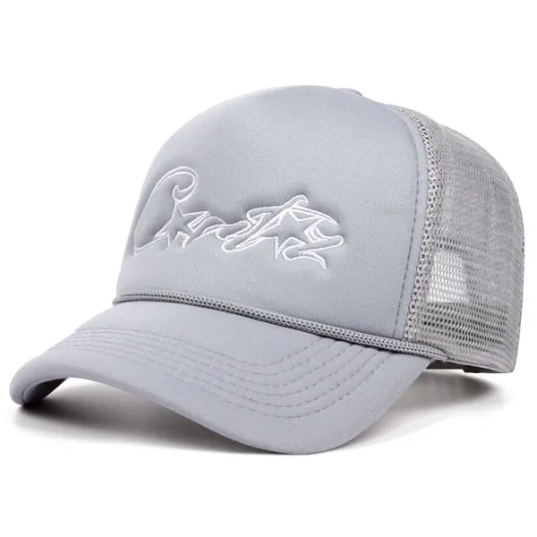 Chinatown Market Script Logo Green Trucker Hat - 5