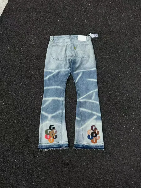 Gallery Dept. Camo Cargo Pants with Paint Splatter and Leopard Trim - 9