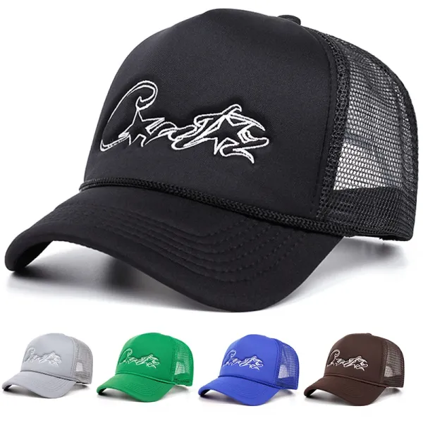 Chinatown Market Script Logo Green Trucker Hat - 8