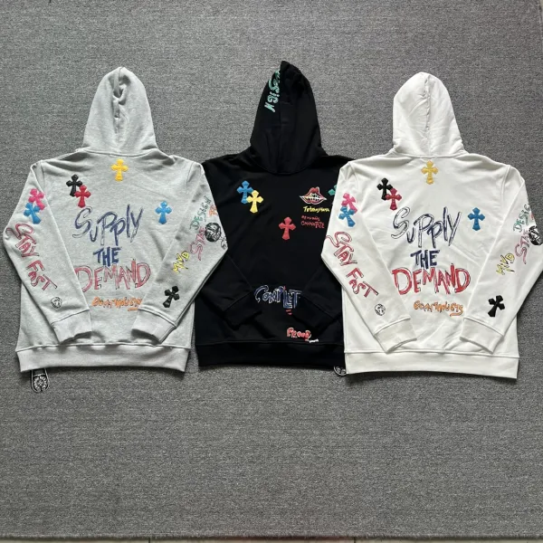 Chrome Hearts x Everythiings Supply The Demand Black Hoodie - 6