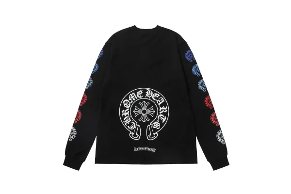 Chrome Hearts Logo Print Long Sleeve T-Shirt Black - 1