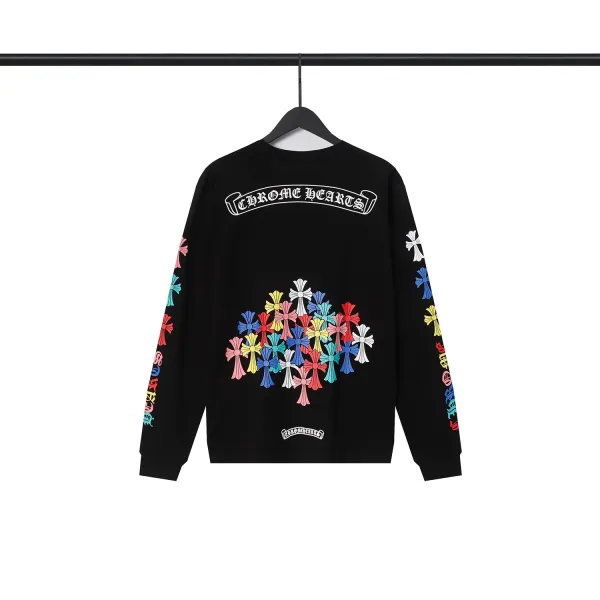 Chrome Hearts Multicolor Cross Cluster Long-Sleeve Sweatshirt - 1