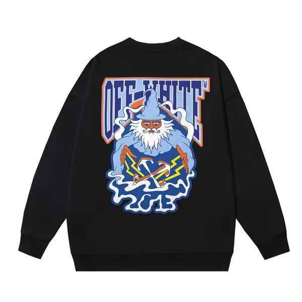 Off-White Wizard Graphic Hoodie Black - 1
