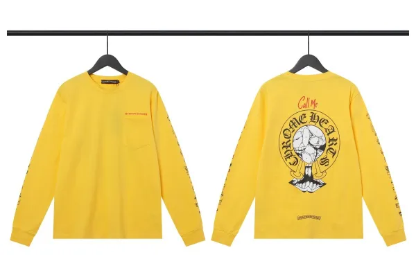 Chrome Hearts Call Me Yellow Long Sleeve T-Shirt - 1