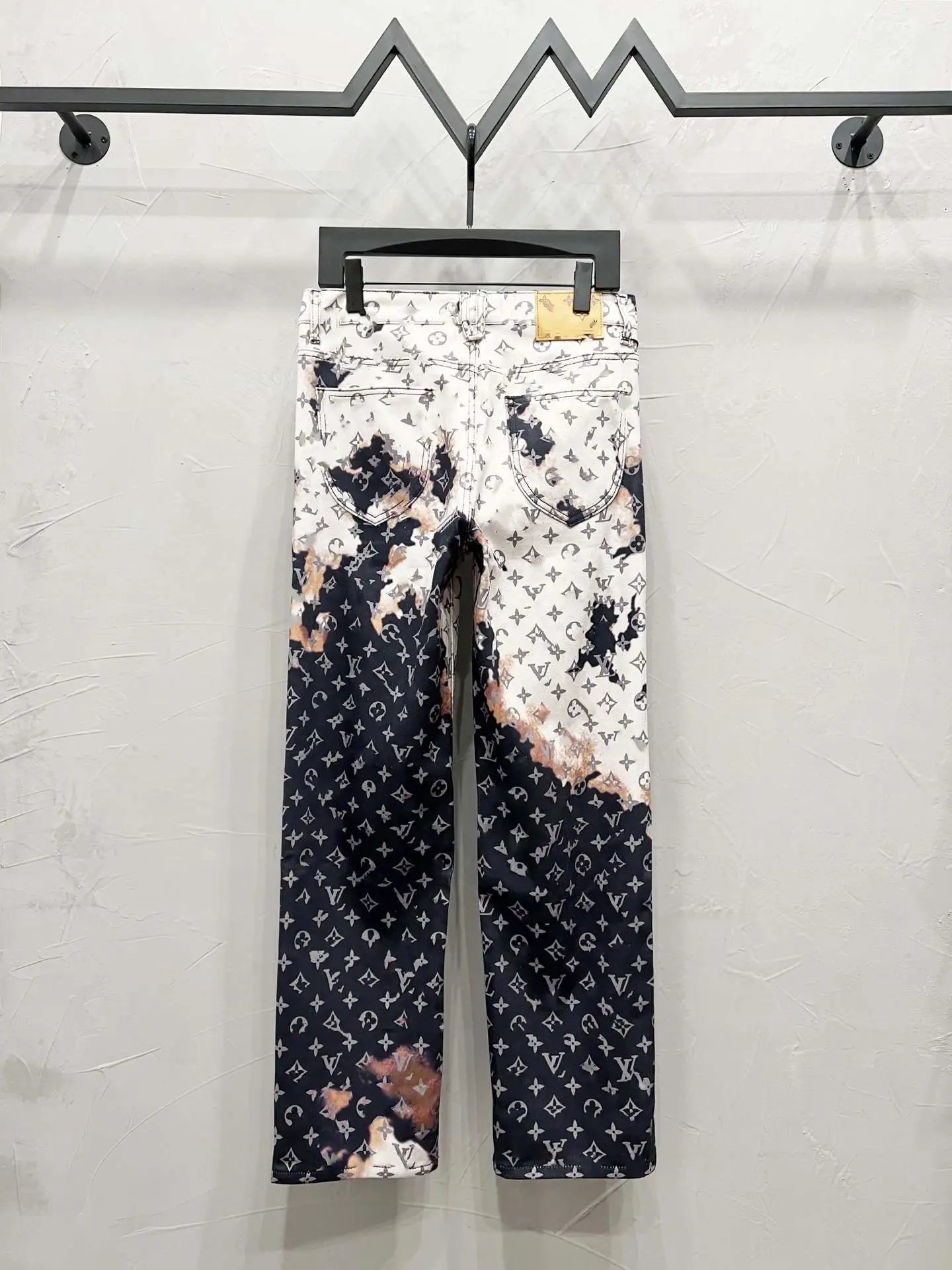 Balenciaga Pixelated Patchwork Jeans Blue Multicolor - 29