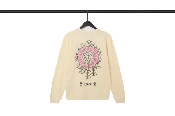 Chrome Hearts Lucky Horseshoe Long Sleeve Tee Beige - 1