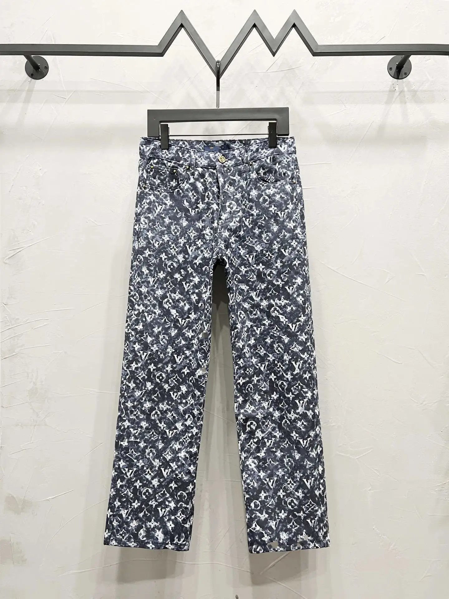 Balenciaga Pixelated Patchwork Jeans Blue Multicolor - 32