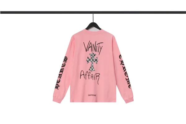 Chrome Hearts x Vanity Affair Pink Long-Sleeve Graphic T-Shirt - 1