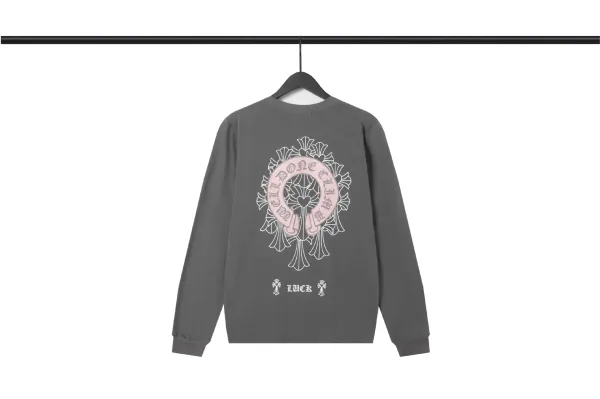 Chrome Hearts Lucky Horseshoe Gray Long-Sleeve T-Shirt - 1