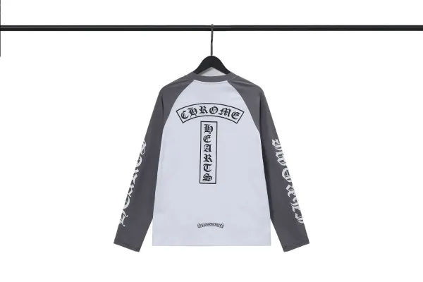 Chrome Hearts Long Sleeve Raglan Tee White/Gray - 1