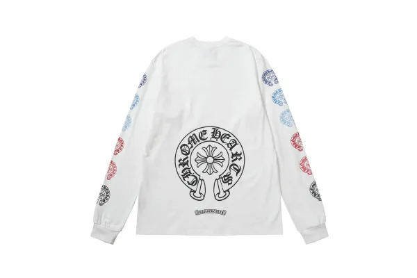 Chrome Hearts Logo Print Long Sleeve T-Shirt White - 1